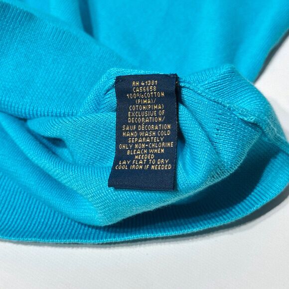 NWT Polo Ralph Lauren Pima Cotton V-Neck Sweater Light Blue Men's Size L (B1) - Picture 8 of 11